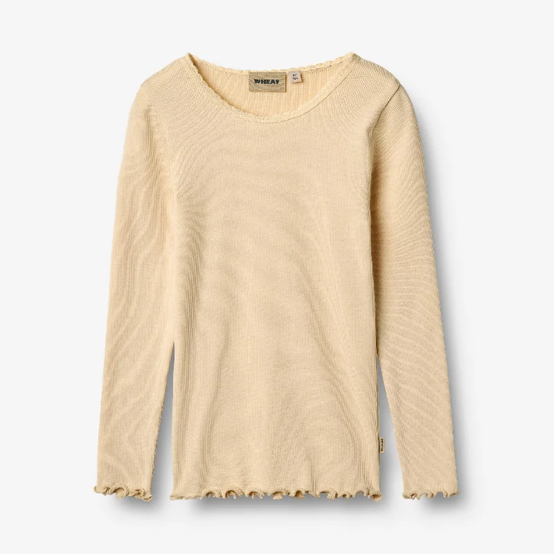 Men's Shirts with Adjustable HemlinesRib T-shirt L/S Reese - macadamia