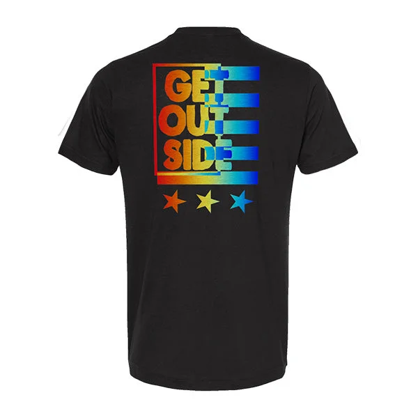 Men's Shirts with Roll-Up SleevesGraphic Tee | Get Outside | Black