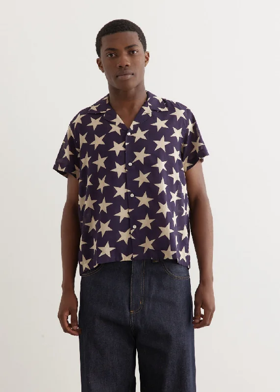 Men's High-Waisted Pants for a Retro StyleStarry Short Sleeve Shirt