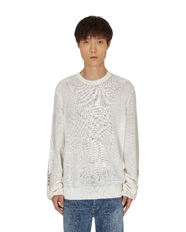 Stylish Men's Turtleneck SweatersWool Bondage Sweater White