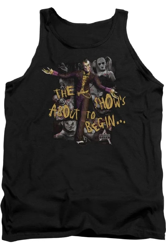 Men's Shirts with Velcro ClosuresBatman Arkham City About To Begin Adult Tank Top