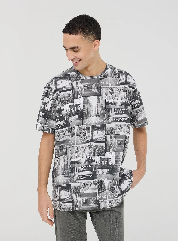 Men's Shirts with Animal PrintsMan Short-sleeved T-shirt