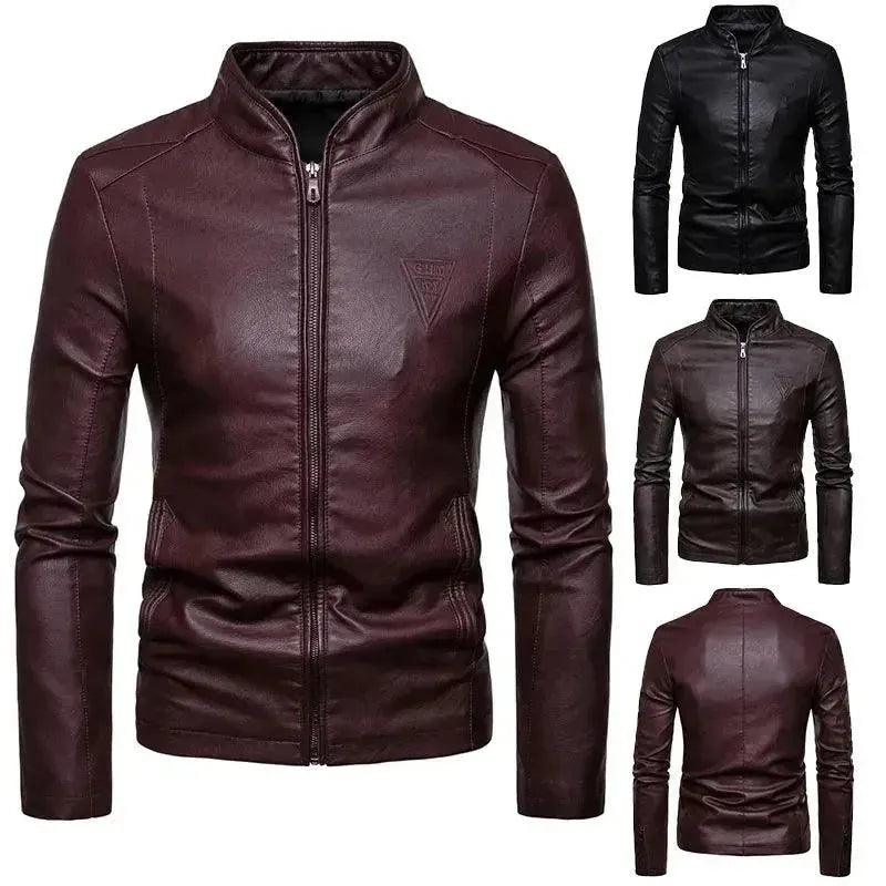 Men's Coats with Down InsulationUrban Edge Slim Fit Leather Jacket