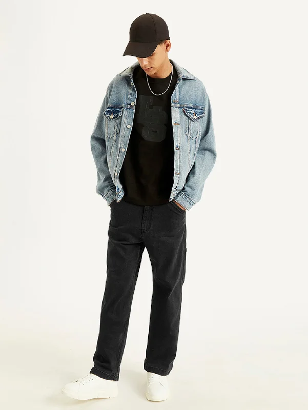 Fashion-Forward Men's JeansMen's 568 Solid Black Jeans