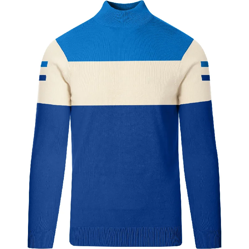 Men's Shirts with Roll-Up SleevesMen's Blue Racing Jumper Knitted T-Shirt