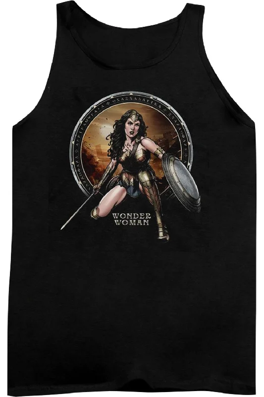 Men's Shirts with Striped PatternsBatman V Superman Batlle Zone Adult Tank Top