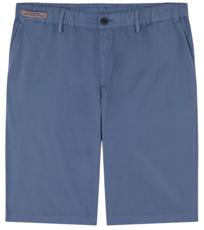 Men's Pants with Antimicrobial TreatmentID24297-Paul Shark Steel Blue Poplin Short