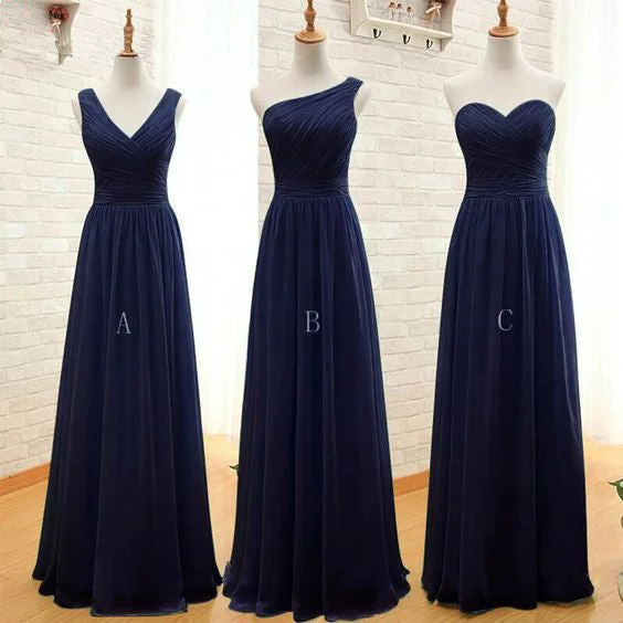 Lace DressMismatched Chiffon Simple Cheap Long Wedding Bridesmaid Dresses, WG357