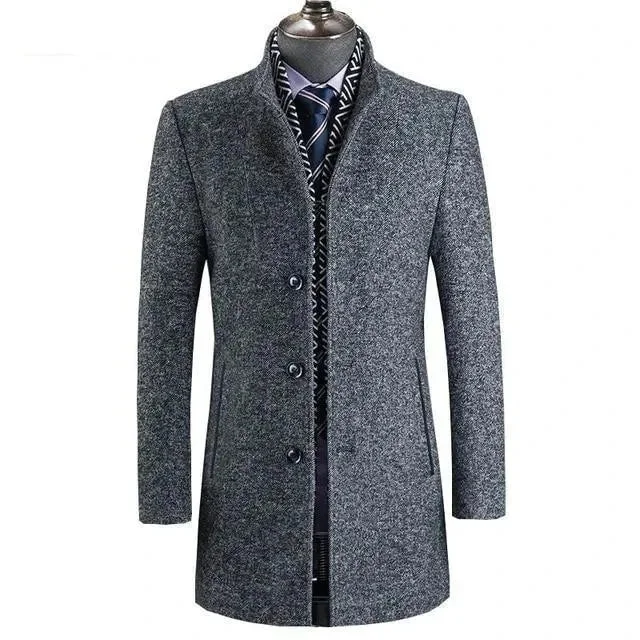 Weather-Resistant Men's CoatsDiCaprio Wool Winter Coat