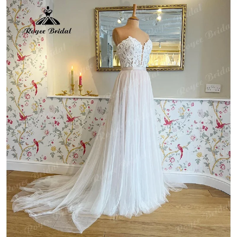 women's A-line dressesOff the Shoulder Lace Bodice A Line Boho Beach Wedding Dress 2025 Sweetheart Neckline Wedding Gowns for Bridal vestidos de novia women's A-line dressesOff the Shoulder Lace Bodice A Line Boho Beach Wedding Dress 2025 Sweetheart Neckline Wedding Gowns for Bridal vestidos de novia