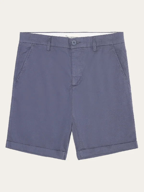 Men's Pants with Antimicrobial TreatmentCHUCK regular chino poplin shorts - Vintage Indigo Men's Pants with Antimicrobial TreatmentCHUCK regular chino poplin shorts - Vintage Indigo