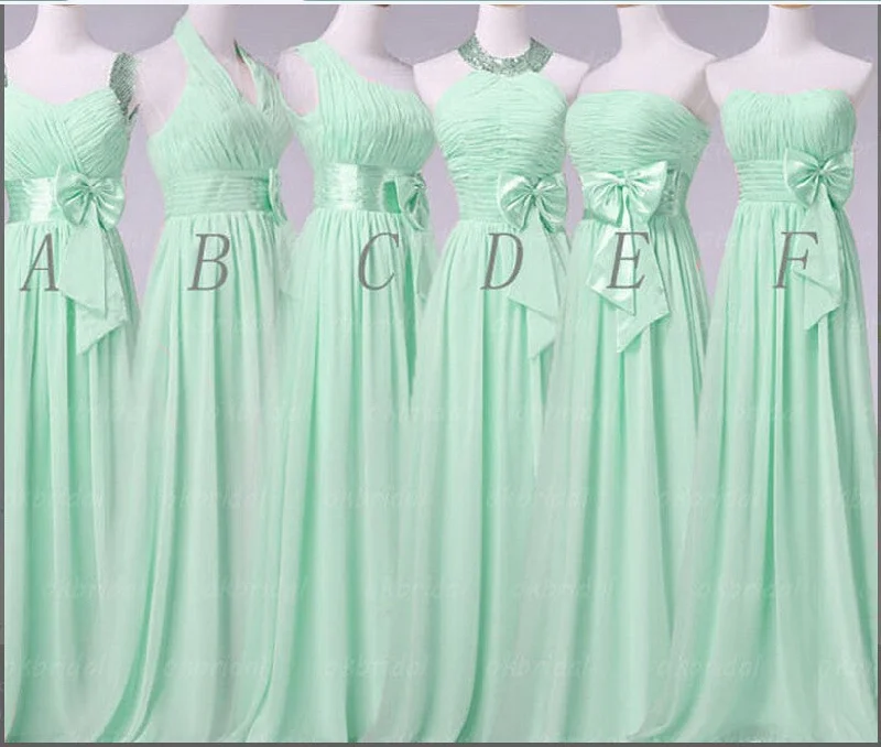 Evening DressMismatched Mint Green Elegant Long Bridesmaid Dresses,2017 Chiffon Wedding Party Dress,220044 Evening DressMismatched Mint Green Elegant Long Bridesmaid Dresses,2017 Chiffon Wedding Party Dress,220044