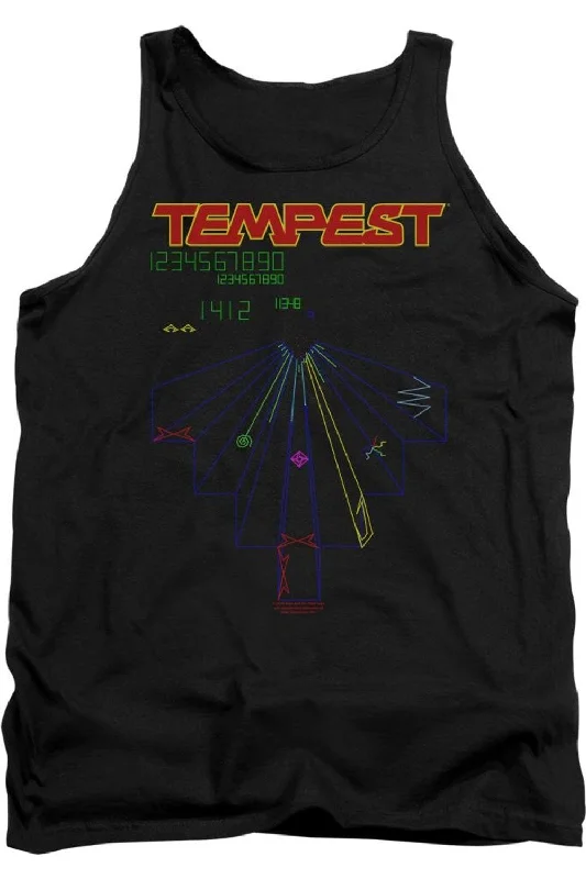 Men's Shirts with Velcro ClosuresAtari Tempest Screen Adult Tank