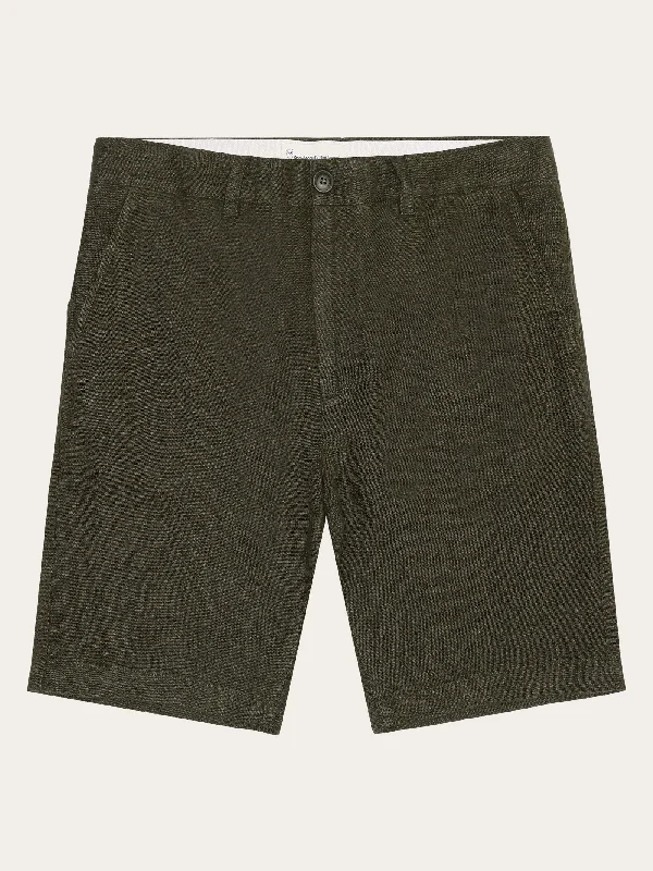 Men's Straight-Leg Jeans for a Classic FitCHUCK regular linen shorts - GOTS/Vegan - Burned Olive
