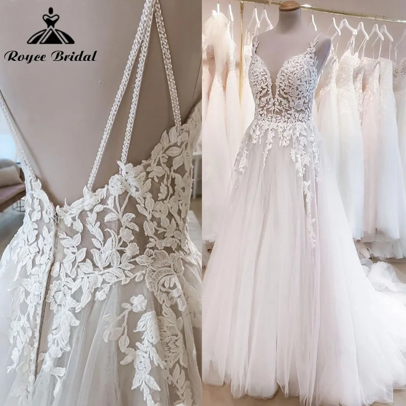 women's work dressesRoycebridal Vintage Bohemian A Line Wedding Dress Beach Lace Spaghetti Straps V Neck Backless Boho Bridal Wedding Gown Vestidos De Noiva women's work dressesRoycebridal Vintage Bohemian A Line Wedding Dress Beach Lace Spaghetti Straps V Neck Backless Boho Bridal Wedding Gown Vestidos De Noiva