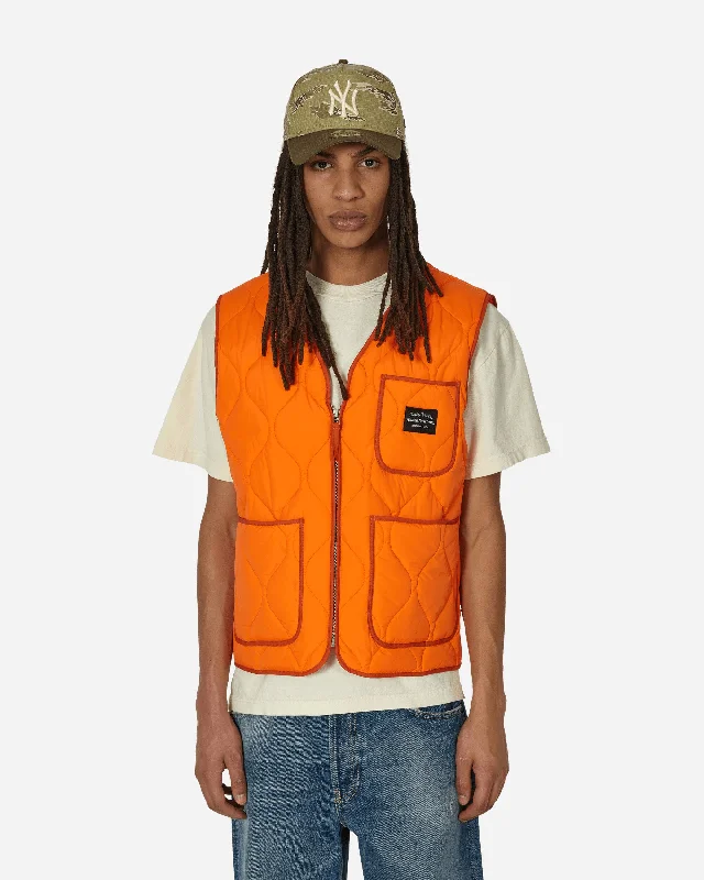 Men's Coats for Ice FishingQuilted Nylon Shell Vest Orange