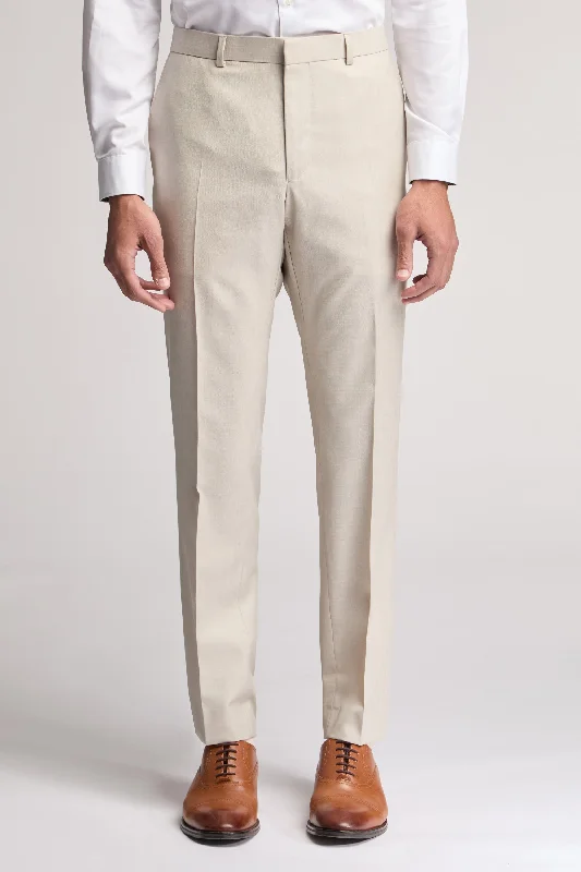 Lightweight Men's Linen PantsStone Sharkskin Trouser Stone