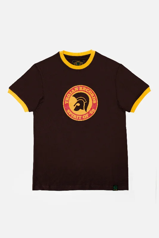 Men's Shirts for FishingTrojan Records - TC/1006 Chocolate Spirit Of '69 Logo - T-Shirt