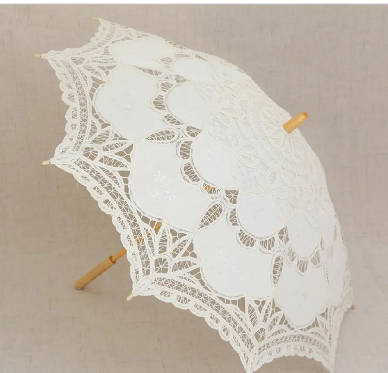 Evening DressLace Umbrella Accessories For Wedding Bridal Shower Umbrella for Bride/Bridesmaid
