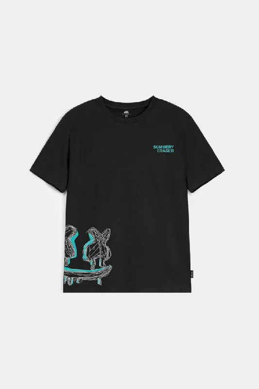 Men's Shirts for FishingPrinted Graphic Tee - Black