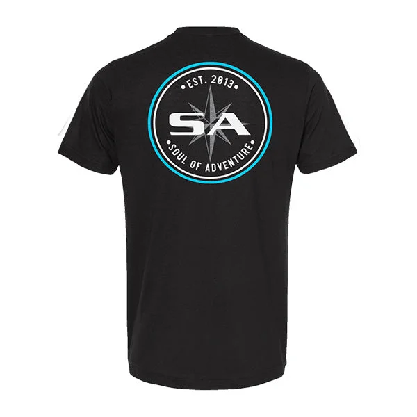 Men's Shirts with Adjustable CuffsGraphic Tee | SA Blue Circle | Black