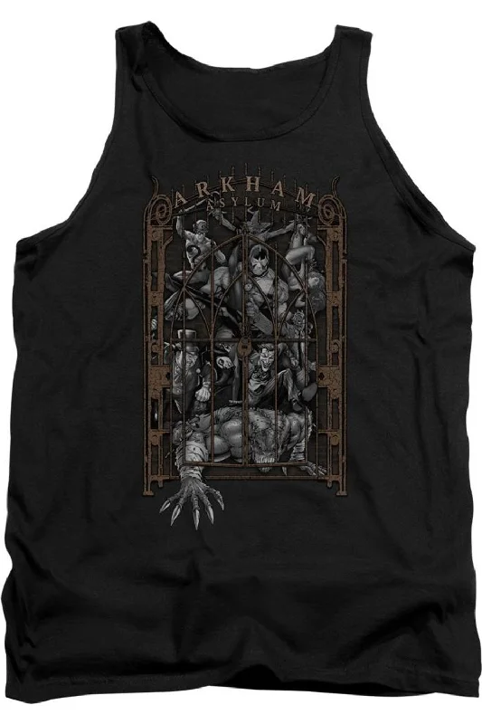 Solid-Colored Men's ShirtsBatman Arkhams Gate Adult Tank Top