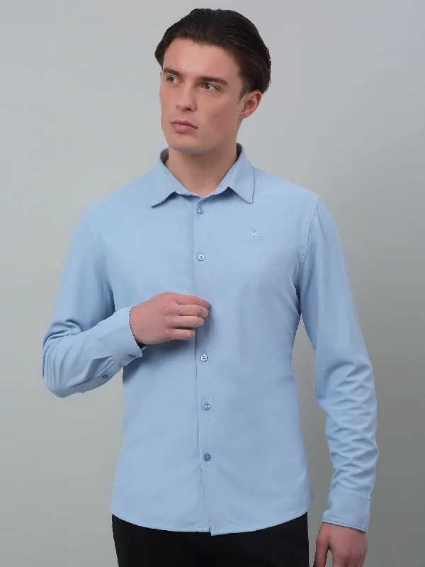 Men's Formal Trousers for BusinessMen's Blue Casual Plain Stretch Full Sleeve Shirt Men's Formal Trousers for BusinessMen's Blue Casual Plain Stretch Full Sleeve Shirt