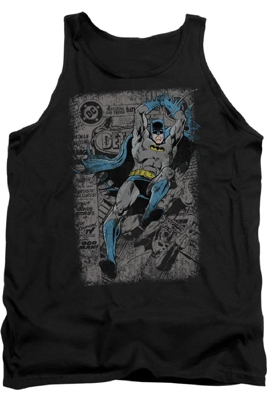 Men's Shirts with Appliqué DetailsBatman Detective #487 Distress Adult Tank Top