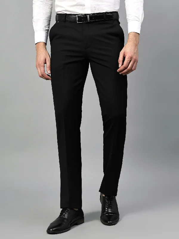 Men's Button-Fly Pants for a Traditional TouchMen's Formal Flat front Black Trousers Men's Button-Fly Pants for a Traditional TouchMen's Formal Flat front Black Trousers