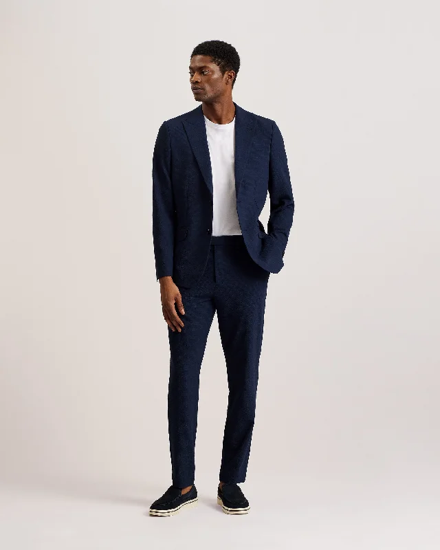 Men's Pants with Pleated FrontsRemust Seersucker Tailored Trouser Navy