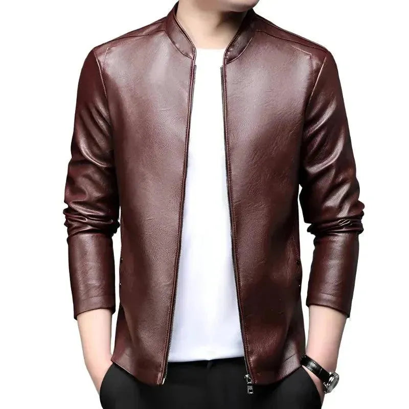 Men's Coats with Removable LiningsModern Slim Fit Men Leather Jacket