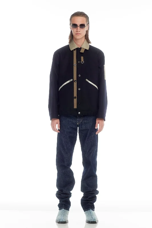 Men's Straight-Leg JeansSacai Wool Melton LS Shirt