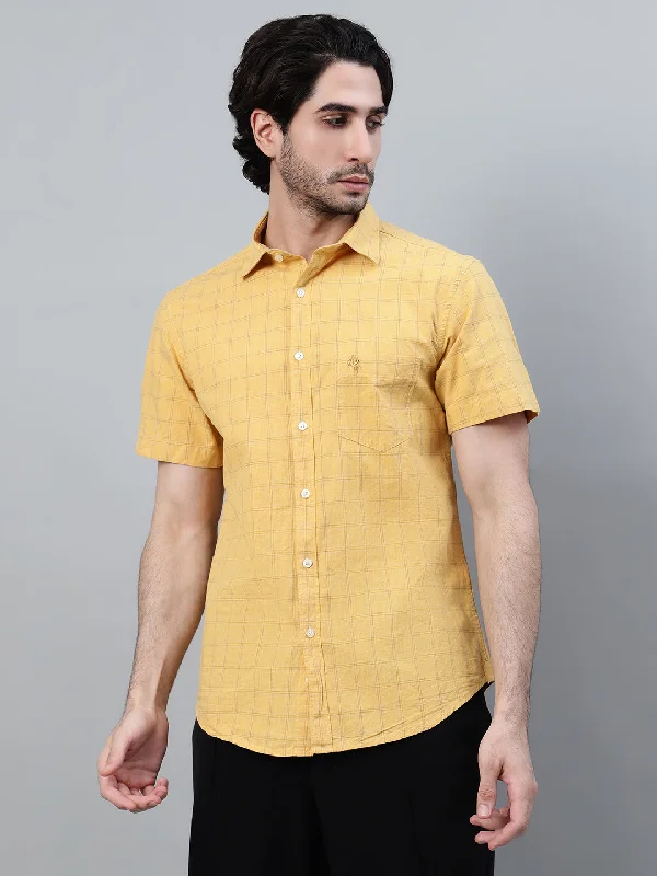 Men's Skinny Jeans for a Trendy LookMen's Mustard Checkered Half Sleeve Casual Shirt Men's Skinny Jeans for a Trendy LookMen's Mustard Checkered Half Sleeve Casual Shirt