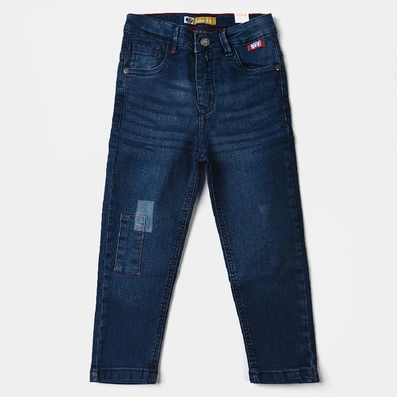 Men's Jeans with Elastic WaistbandsBoys Denim Pant Reverse -DARK BLUE