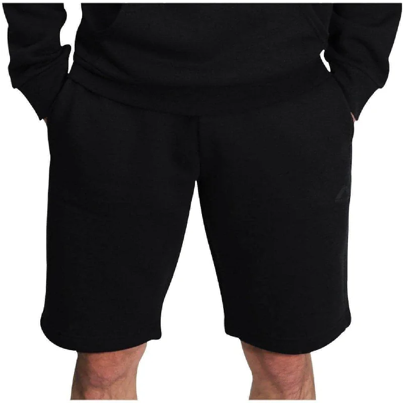Men's Pants with Faux Leather PatchesMore Mile Vibe Fleece Mens Sweat Shorts - Black Men's Pants with Faux Leather PatchesMore Mile Vibe Fleece Mens Sweat Shorts - Black