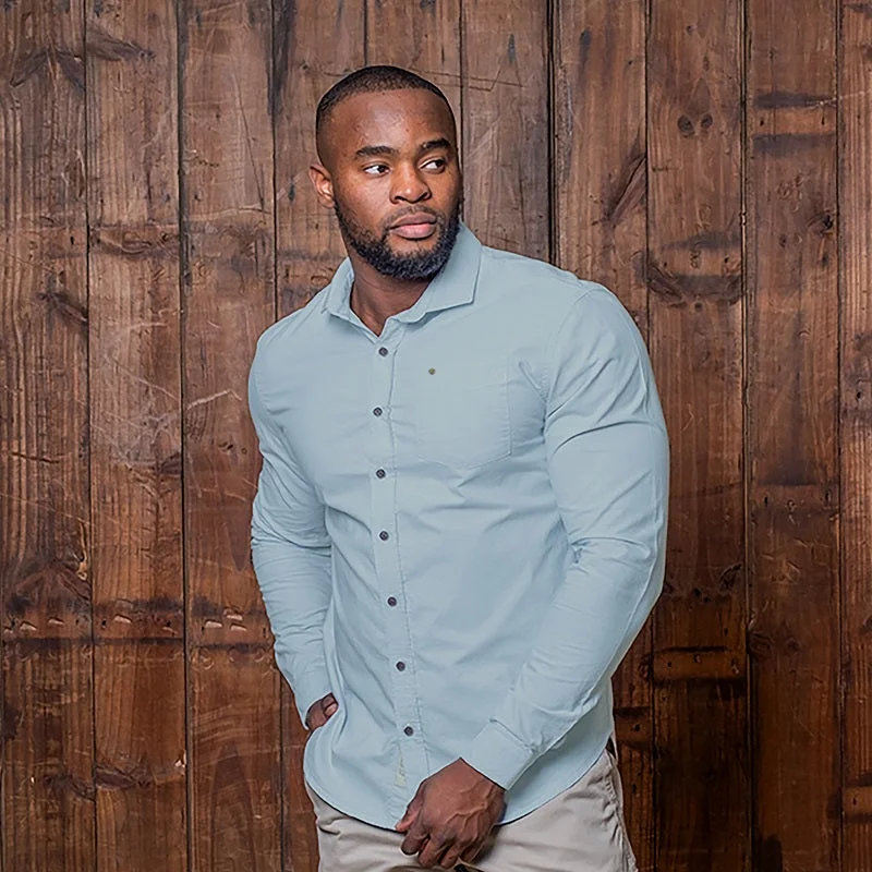 Men's Unique and Designer Bottom Wear for a Statement LookKingsley Heath Oxford Slim Fit Shirt Haze Men's Unique and Designer Bottom Wear for a Statement LookKingsley Heath Oxford Slim Fit Shirt Haze
