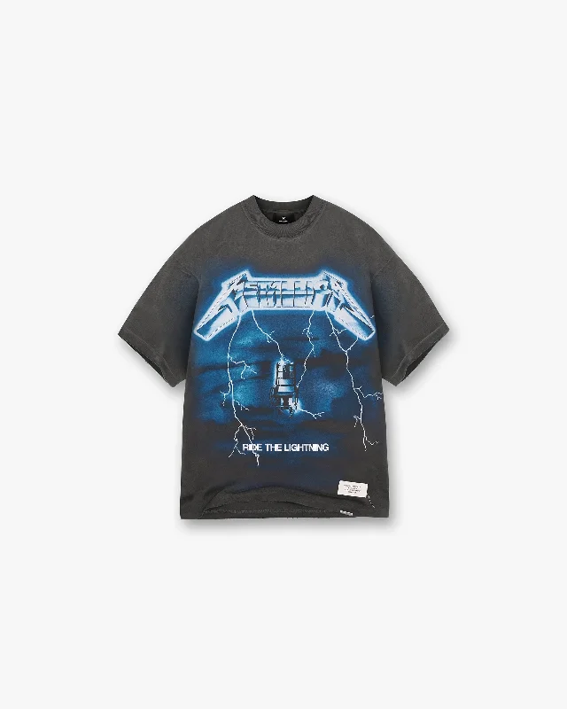 Versatile Men's Tank TopsRepresent X Metallica Ride The Lightning T-Shirt - Vintage Grey