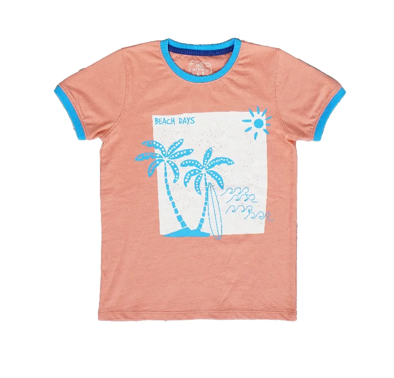Men's Shirts with Zippered PocketsGirls Beach Graphic T-Shirt