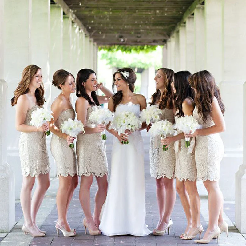 Mermaid DressPopular Junior Lace Short Elegant Cheap Wedding Bridesmaid Dresses, WG340 Mermaid DressPopular Junior Lace Short Elegant Cheap Wedding Bridesmaid Dresses, WG340