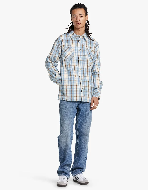 Men's Pants with Graphic PrintsOver And Out Shirt - Blue/Ivory Check