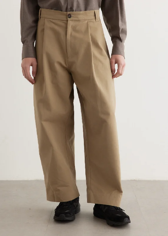 Men's Solid-Colored Pants for VersatilityDeep Pleat Volume Pants