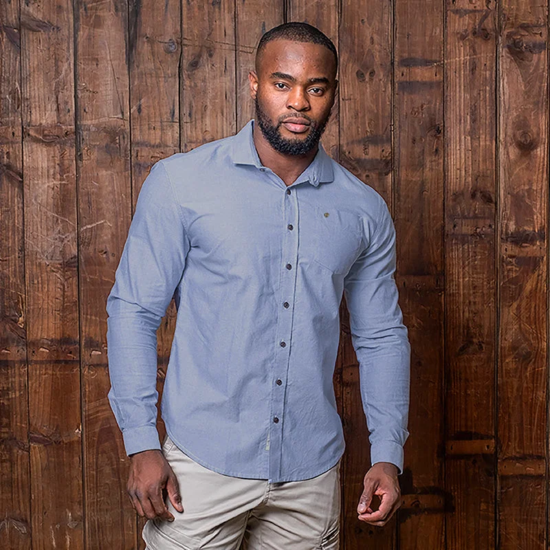 Classic Men's JeansKingsley Heath Oxford Slim Fit Shirt Slate
