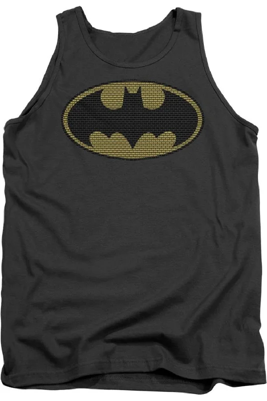 Men's Shirts with Pleated HemlinesBatman Little Logos Adult Tank Top