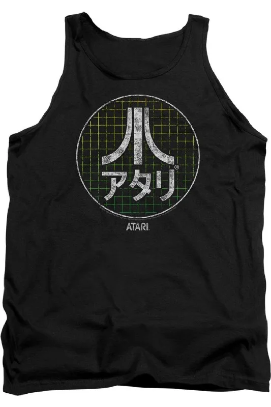 Men's Shirts with Belt AttachmentsAtari Japanese Grid Adult Tank