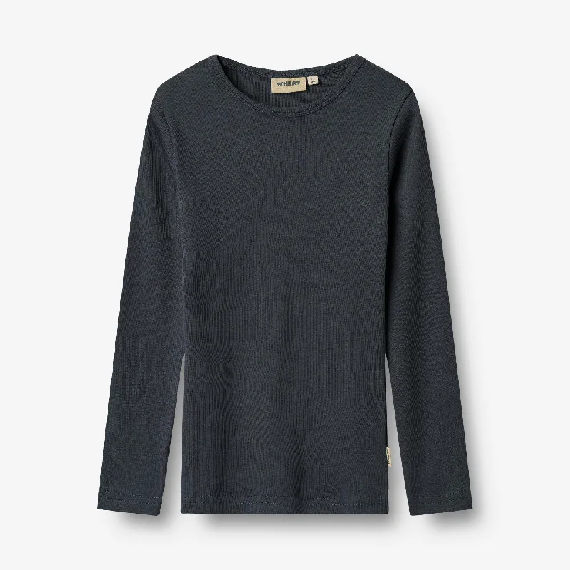 Durable Men's Work ShirtsRib T-Shirt L/S Stig - navy