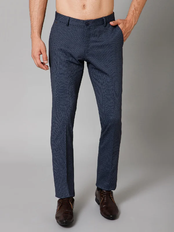 Men's Denim Shorts for SummerMen's Formal Flat front Navy Blue  Trousers