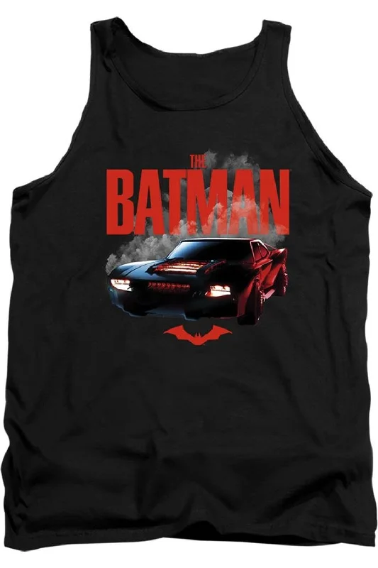 Men's Shirts with Plaid PatternsThe Batman (2022) Batmobile Adult Tank Top