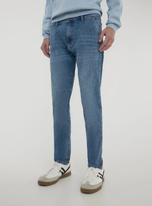 Zip-Fly Men's JeansMan Long pants jeans