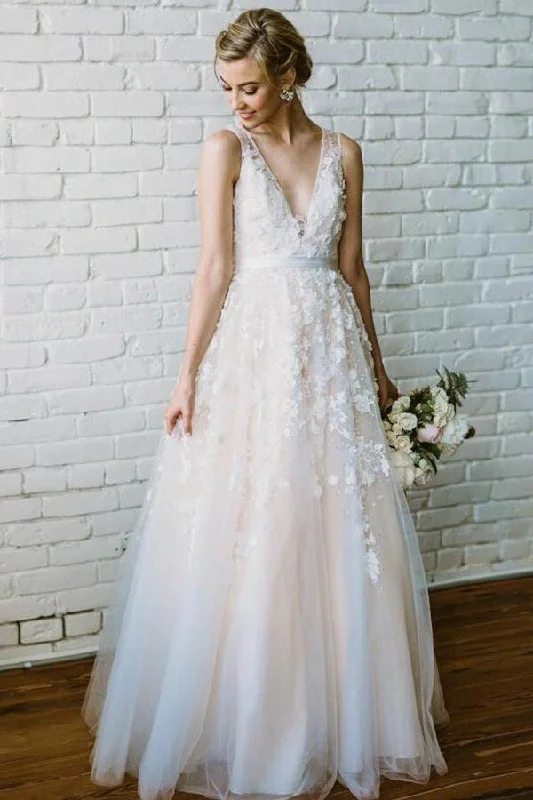 women's fair-trade dressesRoycebridal Fabulous Ivory V-neck Long Beach Wedding Dress with Lace Appliques, MW270 women's fair-trade dressesRoycebridal Fabulous Ivory V-neck Long Beach Wedding Dress with Lace Appliques, MW270