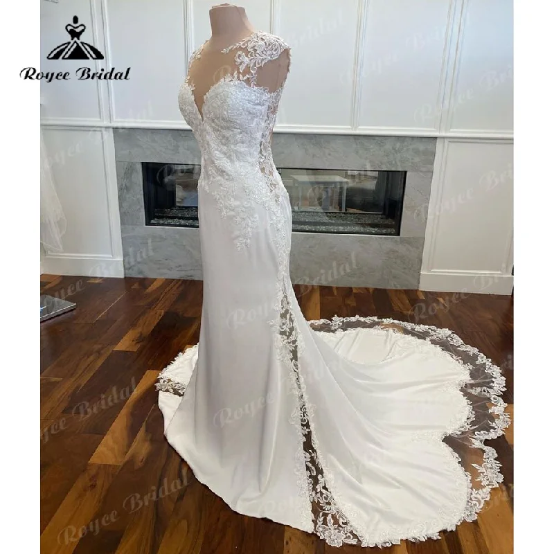 Sweetheart Neckline DressRoycebridal Sexy Mermaid Lace Wedding Dresses for Women 2025 Vintage Court Train Appliques Bridal Gowns Vestido De Novie Custom Sweetheart Neckline DressRoycebridal Sexy Mermaid Lace Wedding Dresses for Women 2025 Vintage Court Train Appliques Bridal Gowns Vestido De Novie Custom